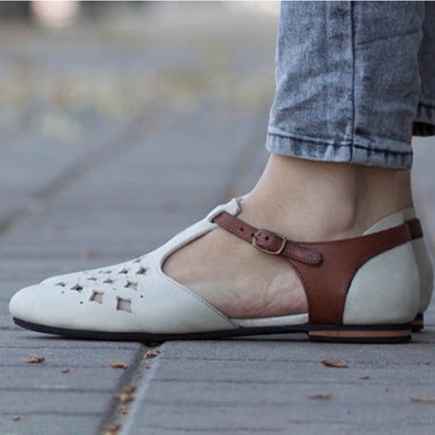Zapatos informales cómodos con hebilla y punta en pico para mujer, zapatos sencillos de tacón bajo cómodos y sólidos Wmkox8yii FOPL1797