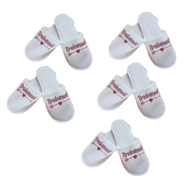 5 pares de zapatillas antideslizantes para el hogar del hotel de viaje de la dama de honor de la ducha nupcial de la sauna Baoblaze Zapatillas de dama de honor desechables