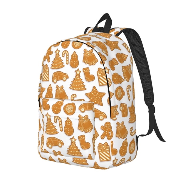Vsdgher Christmas Elements Print Canvas Backpack Travel Rucksack Unisex Knapsack 15.7/17.7Inch Laptop Backpack for Work,College-Small
