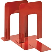 MMF, MMF241009107, Deluxe Steel 9" Bookends, 2 / Pair, Red