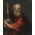 thumbnail image 2 of Dosso Dossi 15x17 Black Ornate Wood Framed Double Matted Museum Art Print Titled - Saint Jerome, 2 of 5