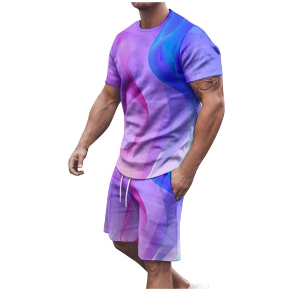 Ensemble Light Element 2026, T-shirt à Col Rond pour Homme, Chemisiers à Manches Courtes Confortables, Hauts Décontractés Stylés, Ensemble Deux Pièces Tendance avec Shorts, Ensembles Classiques d'Été pour l'Extérieur, Bas Décontractés Décontractés pour Tous les Jours