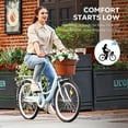 thumbnail image 3 of Viribus Women's Comfort Bike 24 inch Beach & City Cruiser Bicycle with Basket Rack Blue, 3 of 9