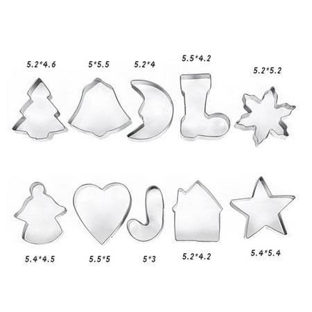 Christmas Cookie Assortment Jeobest Christmas Cookie Cutter Set - Multifunctional Holidays Christmas Stainless Steel Cookie Cutters Molds for Making Muffins Biscuits Sandwiches DIY Cake Decoration Molds Cutters MZ ()
