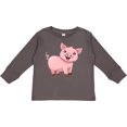thumbnail image 3 of Inktastic Cute Pig Boys or Girls Long Sleeve Toddler T-Shirt, 3 of 5