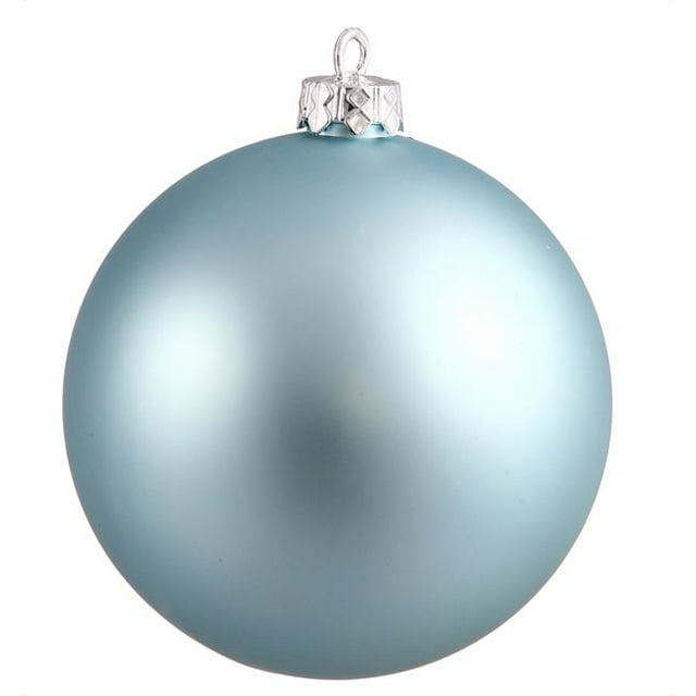 Boule Ornementale Bleue Mate UV Percée, 4.75 Po - 4 par Sac