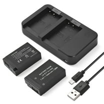 Camera LP-E17 Battery & Charger Kit with 2-slot Battery Charger   2pcs LP-E17 Batteries 7.2V 1040mAh   USB Charging Cable Replacement for Canon EOS Rebel SL2/SL3/T6i/T6s/T7i/M5/M3/M6/M6