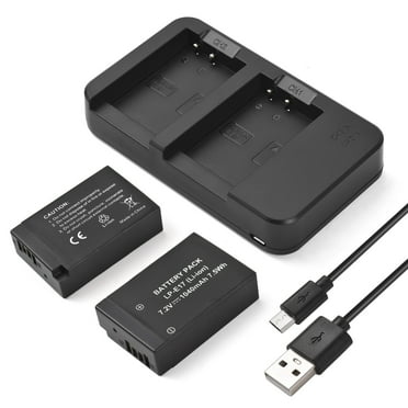 Camera LP-E17 Battery & Charger Kit with 2-slot Battery Charger   2pcs LP-E17 Batteries 7.2V 1040mAh   USB Charging Cable Replacement for Canon EOS Rebel SL2/SL3/T6i/T6s/T7i/M5/M3/M6/M6