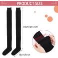 thumbnail image 2 of 2 Pairs Extra Long Socks Thigh High Cotton Socks Extra Long Boot Stockings Over Knee Leg Warmers For Women, 2 of 7