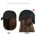 thumbnail image 6 of Blueek Straight Short Bob Wig Baseball Wigs Women's Short Bob Wigs Baseball Cap with Hair Girls Wig Hats Straight Hair Wavy Natural dark brown, 6 of 7