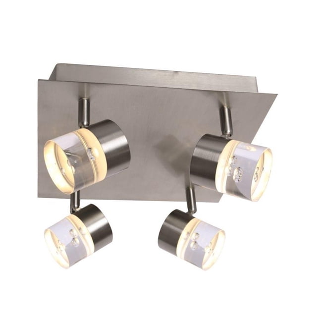 Xtricity - Plafonnier 4 Têtes avec LED Intégré, Largeur 10,2 Pieds', de la Collection Hope, Nickel