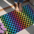 thumbnail image 4 of Rainbow Checkered Pattern Door Rugs,Washable Non Slip Door Mats Indoor,Decorative Door Mats,Entry Mat Indoor for Entrance,Bedroom,Kitchen,Bathroom,20"x32", 4 of 6