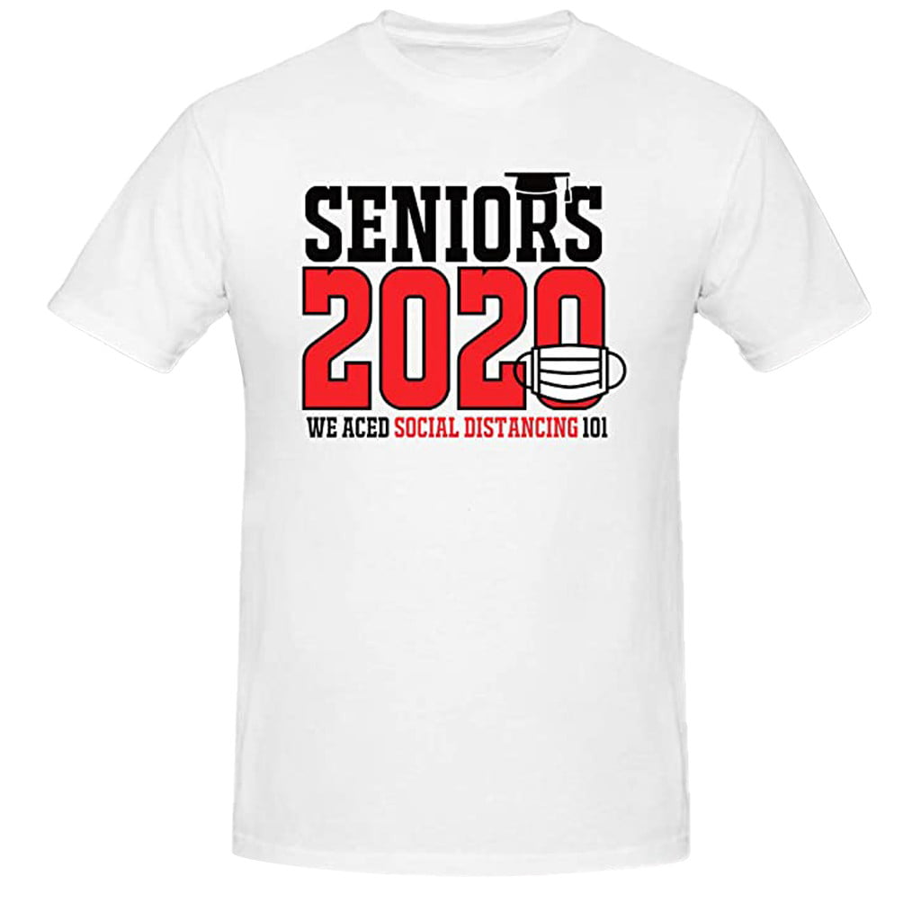 Seniors 2020 The One Where They were Quarantined Social Distancing T-Shirt Casual Cotton Short Sleeve Graphic Tops Tees 
