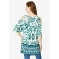 thumbnail image 3 of Roaman's Women's Plus Size Cold-Shoulder Ultra Femme Tunic, 3 of 5