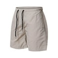 thumbnail image 4 of Men's Summer Quick Dry Drawstring Shorts Athletic Workout Gym Shorts Lightweight Bodybuilding Training Short Pants with Pockets, 4 of 4