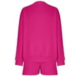 thumbnail image 4 of HAPIMO 2 Piece Outfits for Women Fall Winter Sweat Shorts Set Basic Solid Color Sweatshirt Workout Matching Sets Tracksuits Discount Pink S, 4 of 6