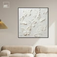 thumbnail image 4 of Butterflies In Ivory Canvas Elegant White Gold Wall Art by Art Remedy, Black Frame, 40" x 40", 4 of 8