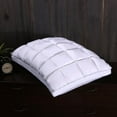 thumbnail image 2 of Pleated White Goose Down Pillow 600 Thread Count French Bread Firm Neck Support - Queen Size, 2 of 4