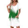 thumbnail image 2 of Liquidation d'Été 2025! Robe Grande Taille pour Femmes, Liquidation de Robe d'Été pour Femmes, Mode Féminine Robe Décontractée à Manches Courtes Imprimée Col en V, 2 of 5