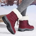 thumbnail image 5 of Women's Boots Thermal Footwear Insulated Mid Calf Warm Hiking Lined Boots for Outdoor Ladies, 5 of 9