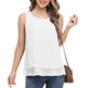 thumbnail image 5 of Blusas elegantes sin mangas casuales de verano de gasa para mujer, 5 of 6