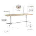 thumbnail image 3 of Scranton & Co Wood 96W Office Conference Table with Metal Base in Natural Elm, 3 of 7
