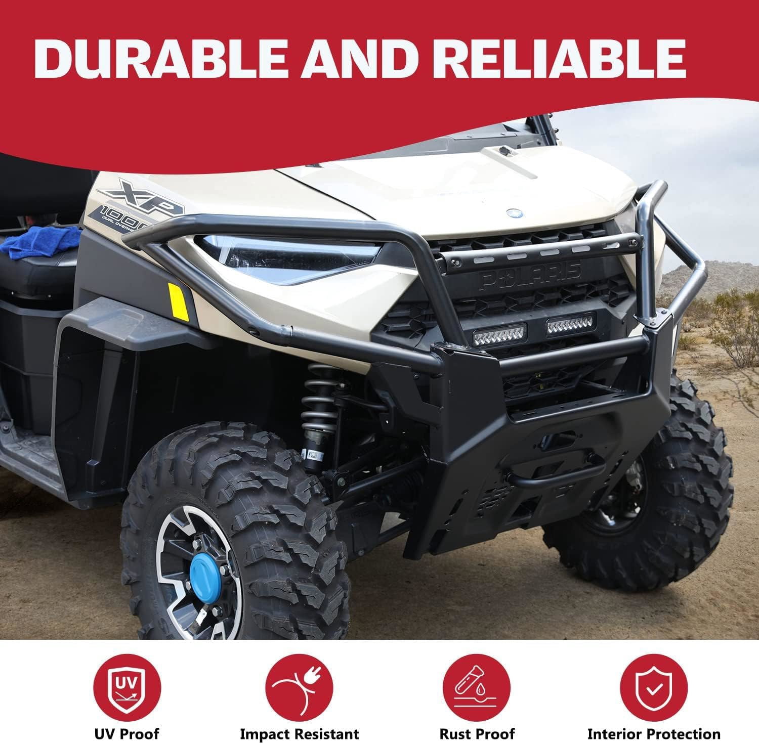 A & UTV PRO Front Bumper for 2018-2023 2024 Polaris Ranger XP 1000 / Crew XP 1000 / Ranger 1000 / Ranger 1000 XP Accessories, Replace OEM #2882531