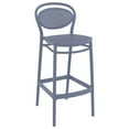 thumbnail image 4 of Compamia Sky Marcel Square Bar Set with 2 Barstools Dark Gray, 4 of 4
