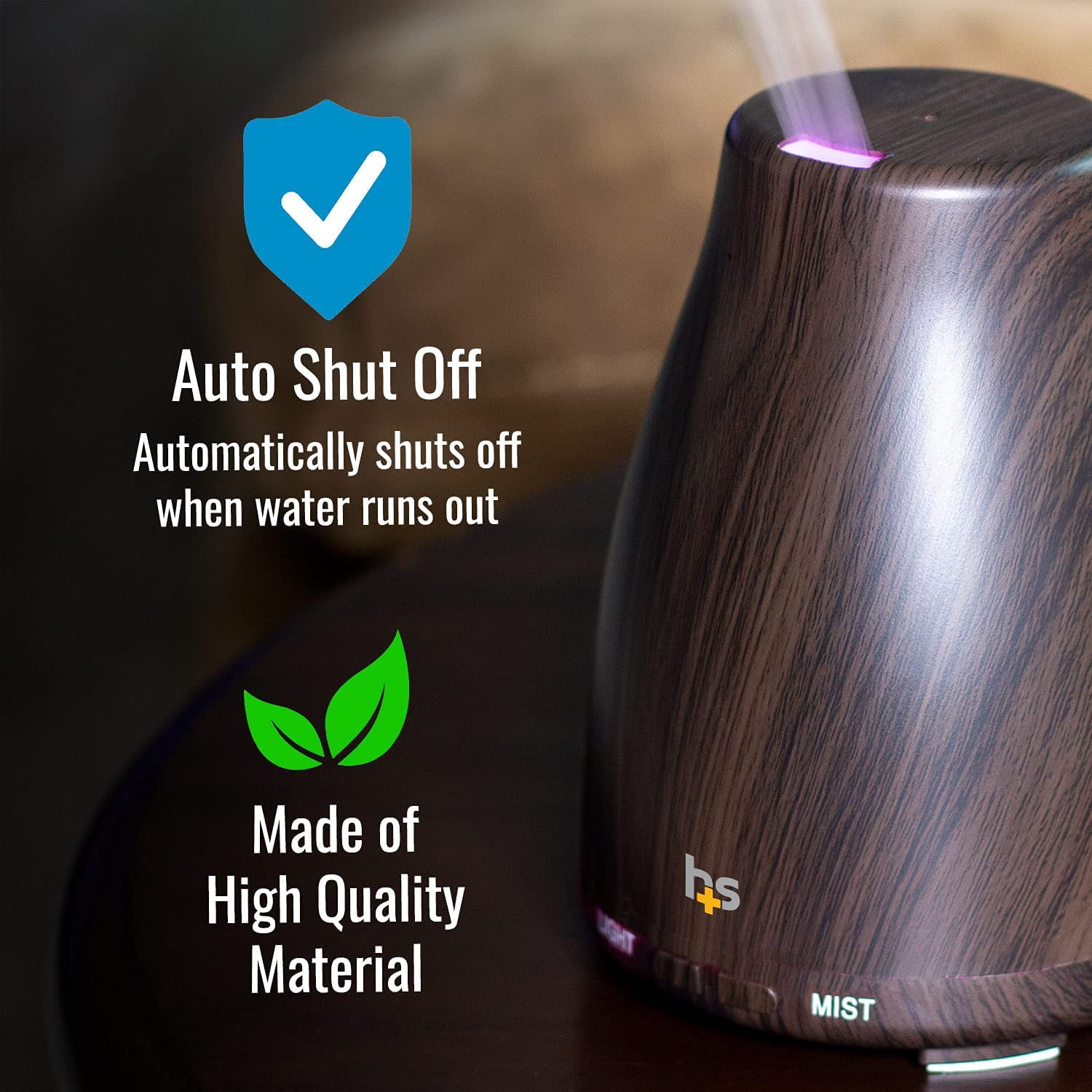 Healthsmart Aromatherapy Diffuser Cool Mist Humidifier For Essential Oils -  Brown : Target