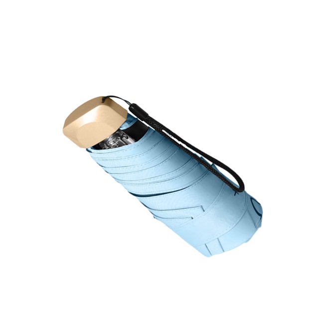 Paraguas de lluvia Injueey Sunny Umbrella Sombra Diseño plegable Suministros de verano Cielo azul