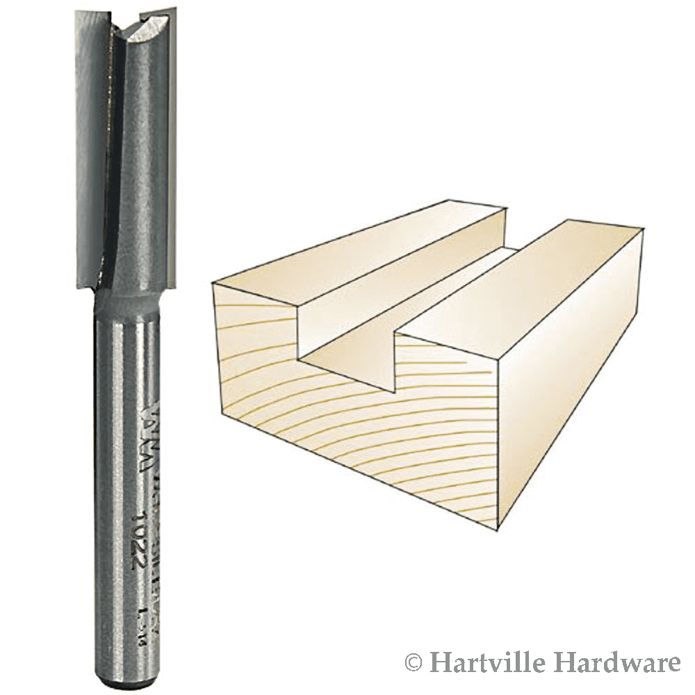 Whiteside 1022 Straight Router Bit for Incra 1/4"SH, 3/8"CD, 1"CL