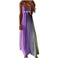 thumbnail image 1 of LAICAIW Robe d'Été Teinture sur Nœuds Florale Col en V Aguichant Sans Manches Femme Longue Mode Ample Maxi Robes Plage Fête Robe d'Été, 1 of 4