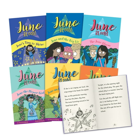 Junior Learning: June Bloom: Decodable Chapter Books Set - Phase 5 - 6 Books w/ Different Stories, Alternate Vowel Sounds, Kids Reading Development