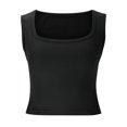 thumbnail image 7 of Jerdar Women's Sleeveless Scoop Neck Ribbed Tank Tops Lightweight Fitted Cami Tee Shirts L, 7 of 7
