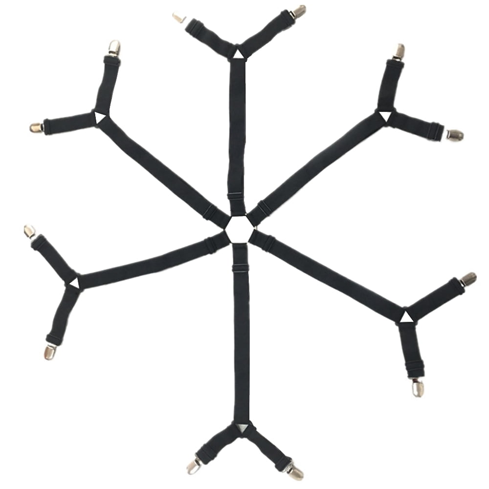 Adjustable Elastic Fitted Sheet Straps Crisscross Bed Sheet Fasteners