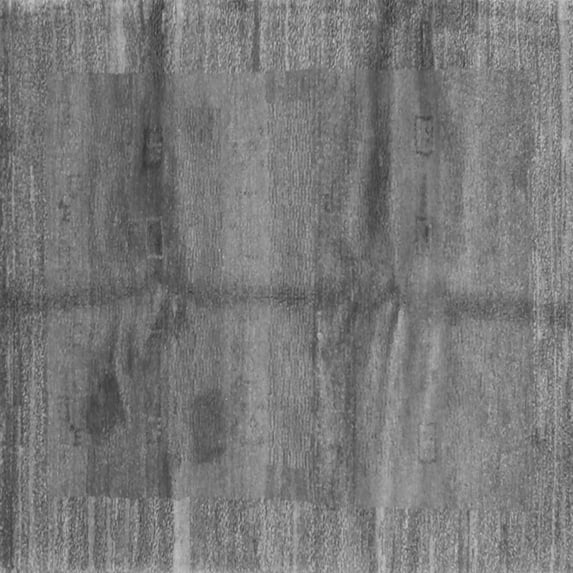 Ahgly Company Indoor Square Abstract Gray Contemporary Area Rugs, 3' Square