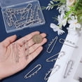 thumbnail image 3 of 1 Box 20pcs 2 Inch Kilt Pins Bulk Safety Pin Brooch Finding Silver 3 Loops Metal Steel Fastener Clip Clasp Kilt Safety Badge Findings, 3 of 7