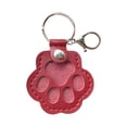 thumbnail image 2 of Pet Paw Leather Keychain Hair Keepsake Memorial Gift for Cat and Dog Lovers Handmade Fur Holder Keyring with Transparent Window for Collecting and Remembering, Hot Pink, 2 of 6