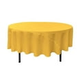 thumbnail image 1 of TCpop90R-YellowDrkP47 LA Linen Nappe en Popeline de Polyester, Jaune Foncé - 90 Po. Rond, 1 of 3