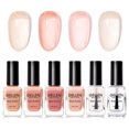 thumbnail image 1 of Set de esmaltes de uñas GELLEN Sheer Pink con base transparente, 6 unidades, 1 of 7