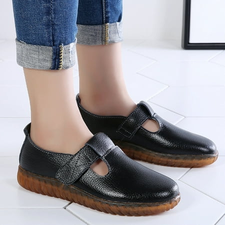 

Women Round Toe Solid Color Comfortable Shoes Flat Single Shoes Peas Boat Shoes