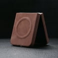 thumbnail image 4 of ELEHOLD Case for Samsung Galaxy Z Flip 7, Premium TPU & Faux Magnetic Leather Phone Case with Screen Protector,Brown, 4 of 4