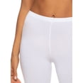 thumbnail image 3 of Felina Women's Cotton Modal Capri Leggings - Super Soft, Lightweight, Breathable for Fitness, Yoga, and Everyday Wear (White, X-Large), 3 of 3