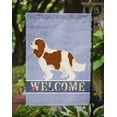 thumbnail image 3 of Carolines Treasures CK3588GF Cavalier Spaniel Welcome Garden Size Flag, 3 of 3