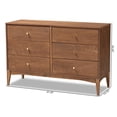thumbnail image 2 of Baxton Studio Landis Frêne Bois Fini 6 Tiroirs Commode, 2 of 11