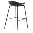 thumbnail image 5 of 2xhome - Set of 2 Black 28" Seat Height Black Molded Plastic Bar Stool Modern Barstool Counter Stools with Backs and armless Metal Legs, 5 of 10