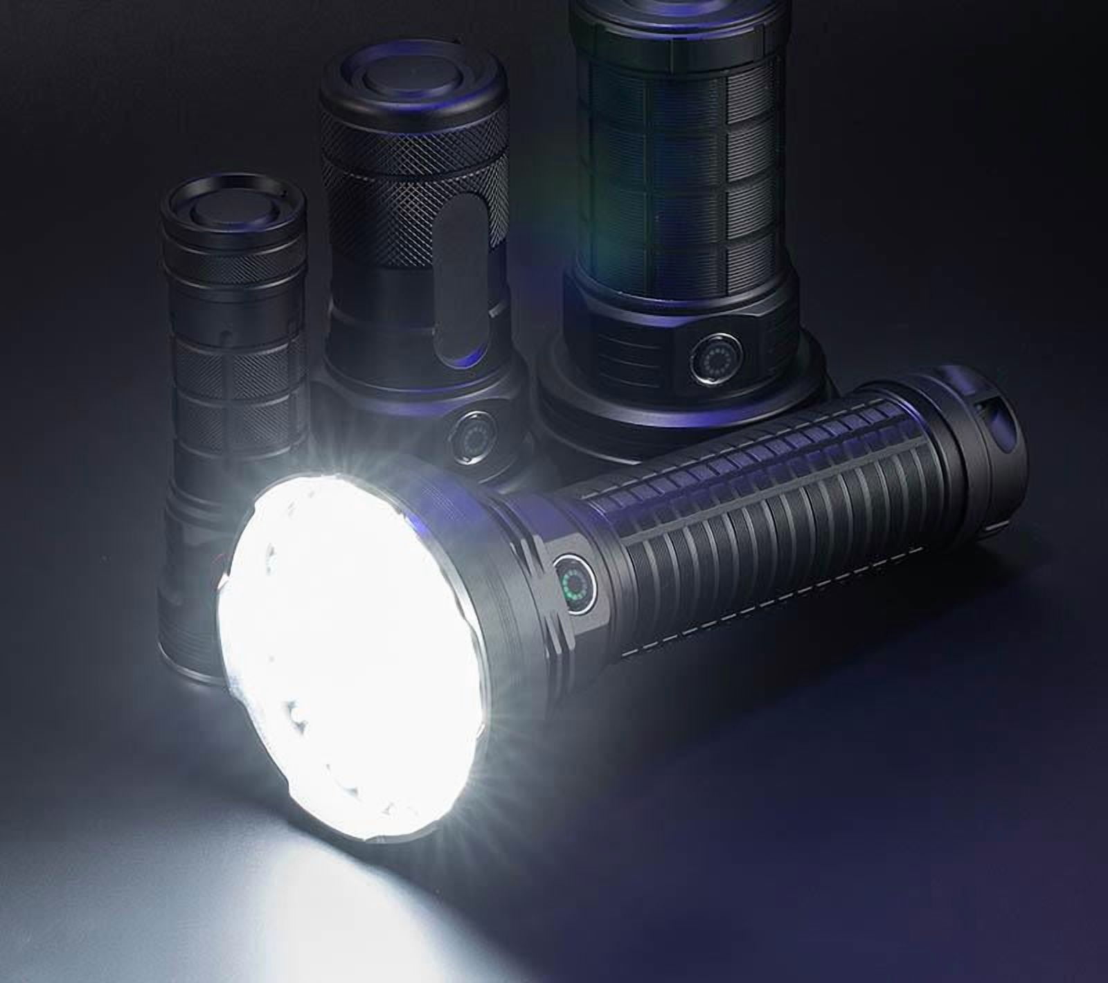 The Brightest Flashlight in The World 4800 LumensFlashlight Glare Flashlight Camping Light Waterproof IPX-8 1308M Rechargeable 18500 Battery 5 Level LED Glare Flashlight