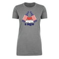 thumbnail image 2 of Red White and Brew, Women's Drinking T-shirt, Funny fourth of July shirts - Heather Grey MH200WPATRIOT S8 XS, 2 of 3