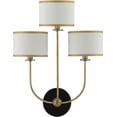 thumbnail image 2 of Brass Satin Black White Croydon Wall Sconce, 2 of 4