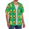 thumbnail image 2 of PAYOHTO Funny Avocado Mens Hawaiian Casual Short-sleeved Shirt Tropical Summer Beach Button Down Shirts, 2 of 7
